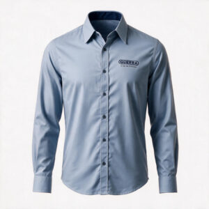 Camisa Social Promocional Unissex Azul Claro Guerra