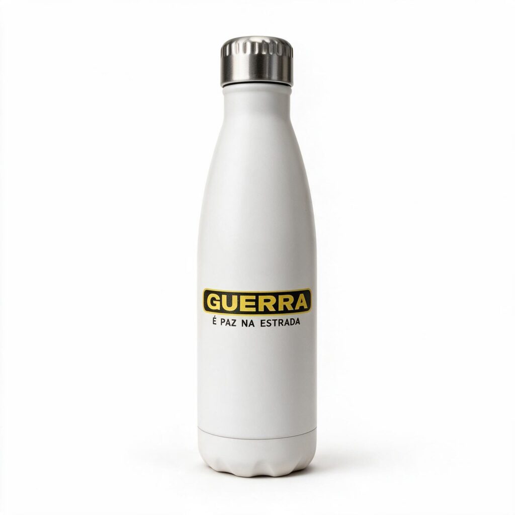 Garrafa Térmica Personalizada Guerra 500ml – Branca